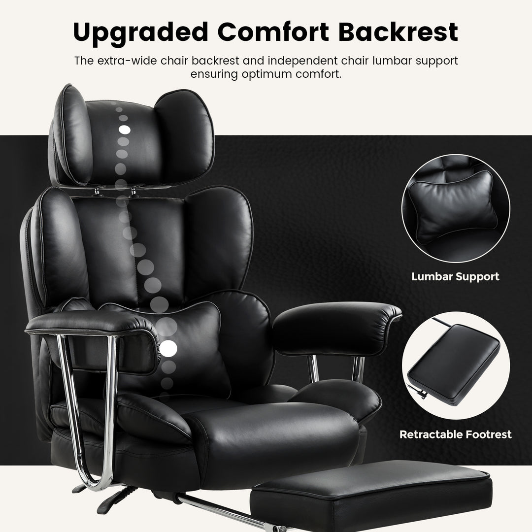 Chaise De Bureau Ergonomique UEV – Accoudoirs Réglables, Support Lombaire, Balancement, Hauteur Ajustable, Maille Respirante - 3